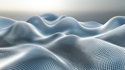 Naklejka premium Abstract Metallic Wavy Landscape