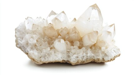 Ulexite (TV Rock) isolated on white background