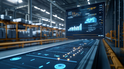 An AI driven supply chain management system optimizing production schedules, reducing delays, and improving order fulfillment in real-time