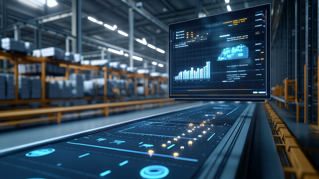 An AI driven supply chain management system optimizing production schedules, reducing delays, and improving order fulfillment in real-time