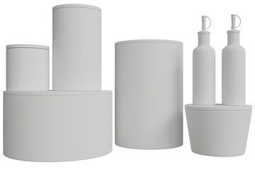Blank food and condiment containers