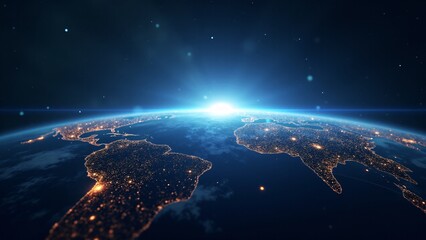 Earth From Space, City Lights View