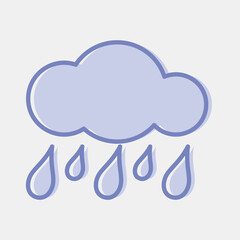 Icon drizzle. Weather elements symbol. Icons in two tone style. Good for prints, web, smartphone app, posters, infographics, logo, sign, etc.