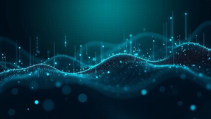 Abstract Digital Wave Data Visualization