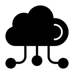 Cloud Computing Outline Style  Icon