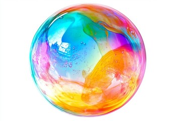 Vibrant, Colorful Soap Bubble