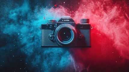 Electric Item and Vivid Color Powder showcasing a vintage camera