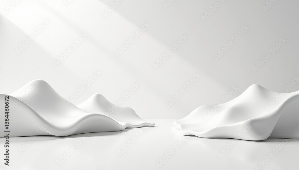 Wall mural gleaming white backdrop, flawless, immaculate shine , shimmer, modern