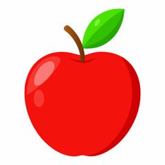 red apple vector illustration
