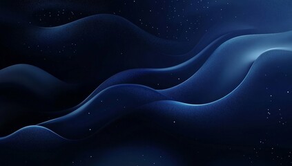 Obraz premium Deep blue, wavy abstract design with subtle highlights