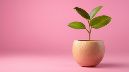 Plant in a wooden vase representing financial literacy initiatives for teenagers in a modern educational context