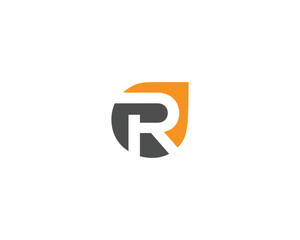 Letter R abstract logo icon design template elements vector.
