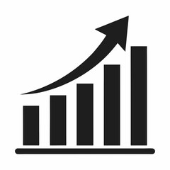 business chart with arrow