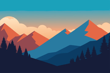 Naklejka premium mountains in the mountains