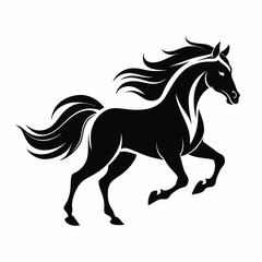 Obraz premium black horse vector illustration