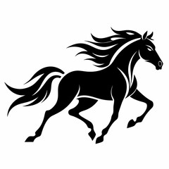 Obraz premium horse silhouette isolated on white