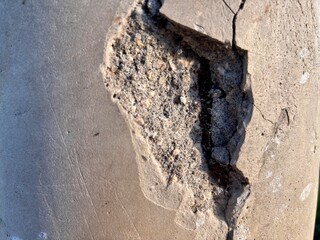 close up of cracked wall plaster