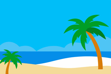 palm tree on a tropical beach