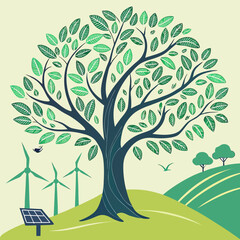 Obraz premium vector illustration of a tree