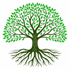 green tree vector illustration