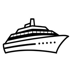 Obraz premium cruise ship isolated on white background