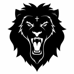 Obraz premium lion head vector