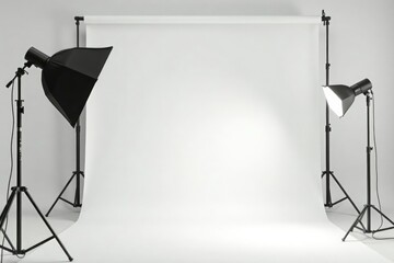 Pure white studio setting, ideal for beauty shots, design, elegant, clean