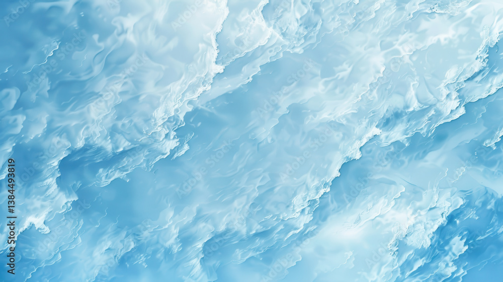 Poster smooth gradient of arctic blue with soft, flowing textures creates serene and calming atmosphere