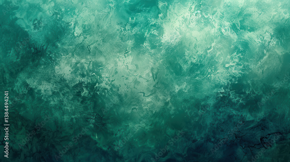 Poster smooth gradient of aurora green with textured background, evoking sense of calm and tranquility