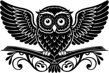 Fototapeta premium owl on a white background