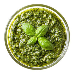 Pesto in Glass on transparent background