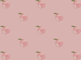 Peach Fruit Pattern Design Textile