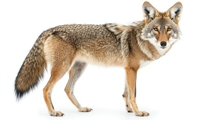 Naklejka premium Coyote isolated on white background
