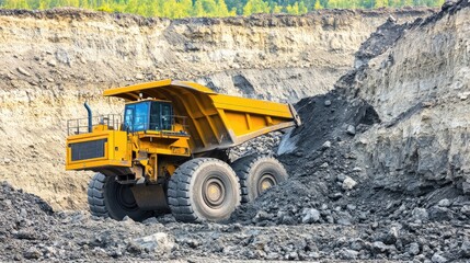 Mining truck in open pit