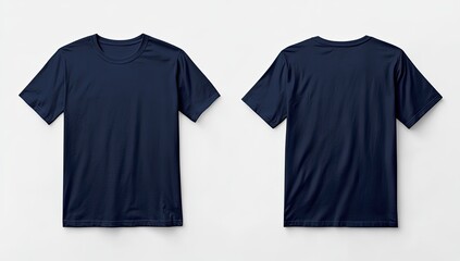 Navy blue blank t-shirt mockup