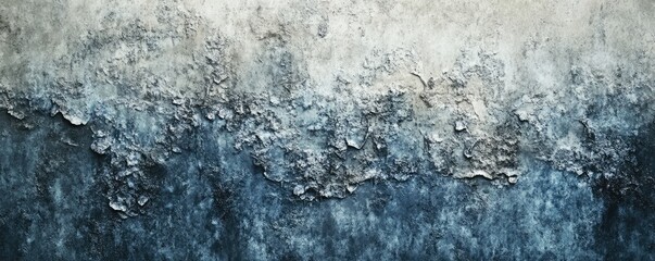 Abstract textured art, cool blue and grey tones