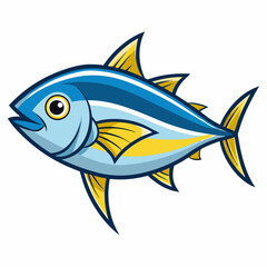 fish on a blue background