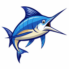 fish on blue background