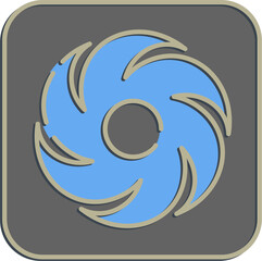 Icon hurricane. Weather elements symbol. Icons in embossed style. Good for prints, web, smartphone app, posters, infographics, logo, sign, etc.