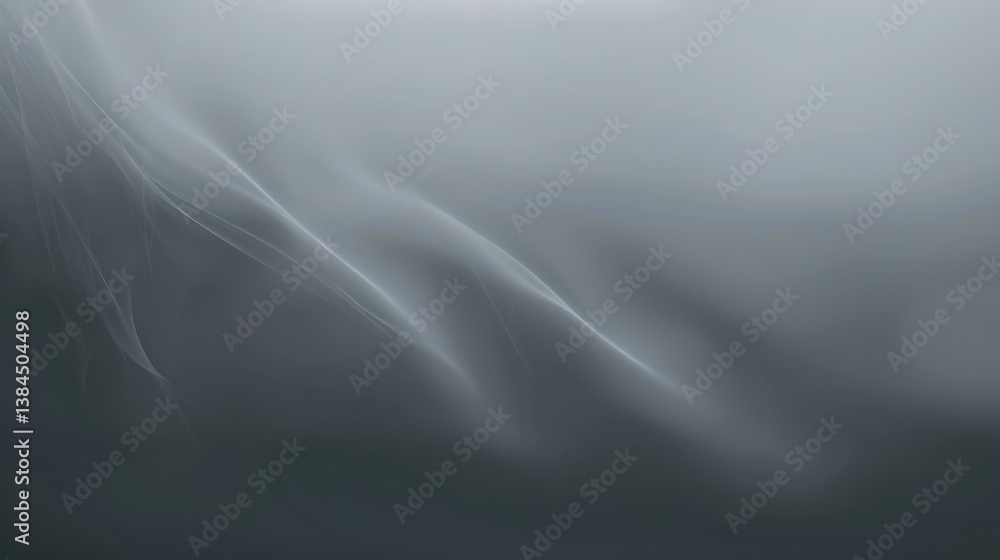 Poster soft, ethereal gray background with smooth gradient and wispy textures creates calming atmosphere