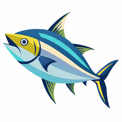 fish on a blue background