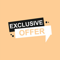 exclusive offer icon template background illustration vector design.