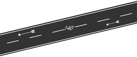 Curved road with white markings, route, street, highway