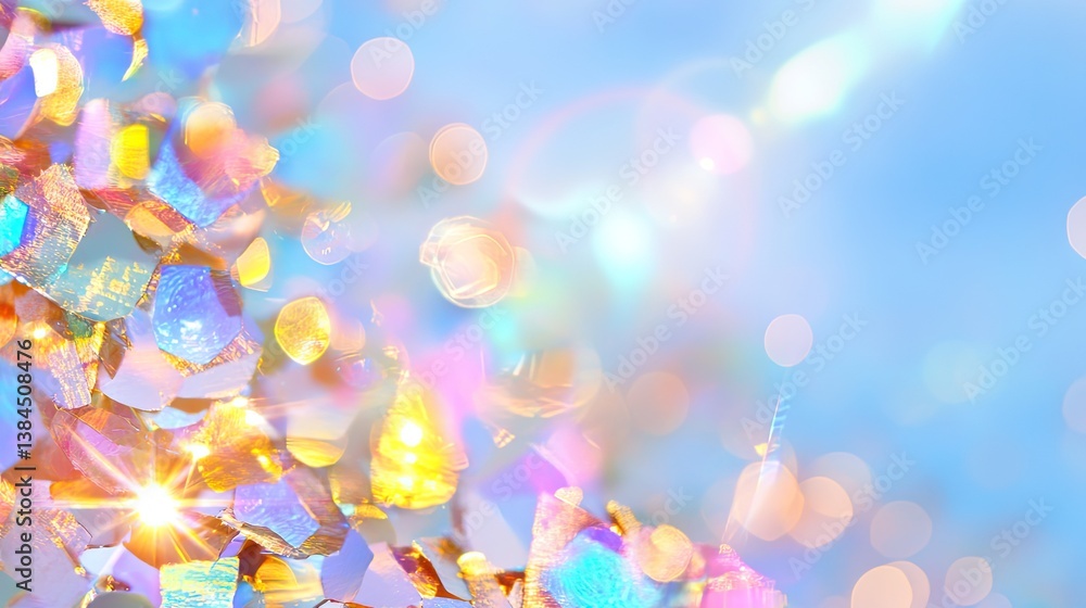 Poster sparkling colorful glitter background abstract art studio bright atmosphere close-up view