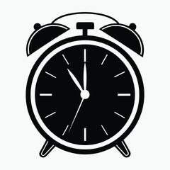 Alarm Clock Silhouette for Time Management Graphics