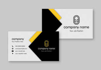 Black And Yellow Modern Business Card Layout