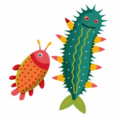 vector illustration of a cartoon bug