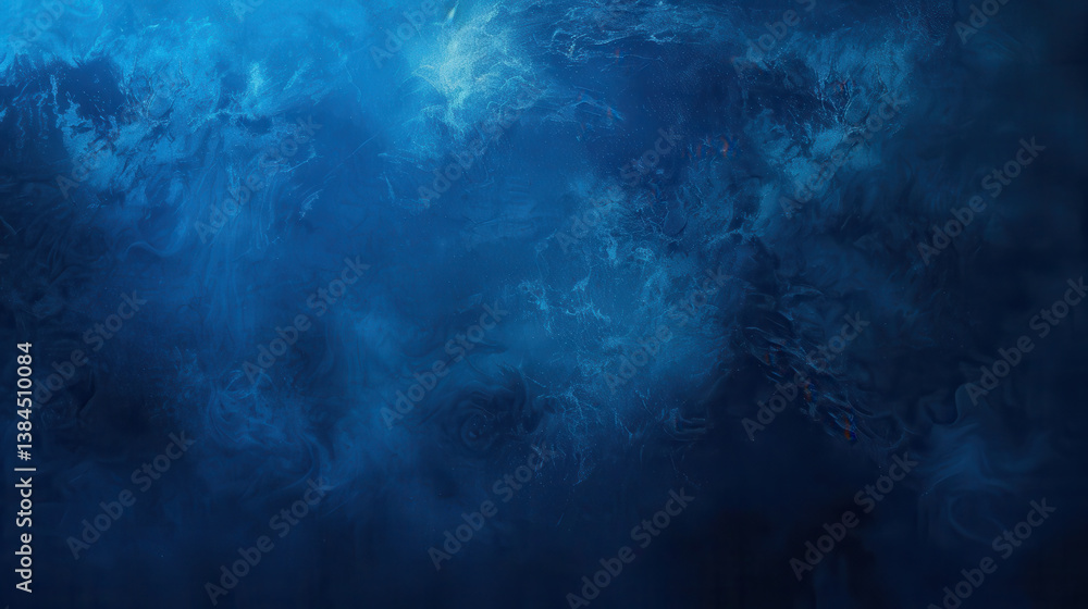 Poster smooth gradient of deep blue hues creates calming and serene background, perfect for various design 