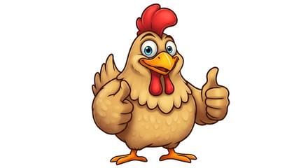 Cartoon Chicken Giving Thumbs Up