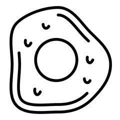 Irregular Shaped Donut Drawing